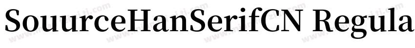 SouurceHanSerifCN Regular字体转换
